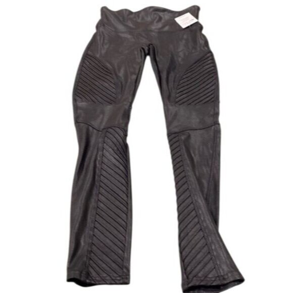 SPANX Pants - Spanx Womens Faux Leather Moto Legging Black Size M